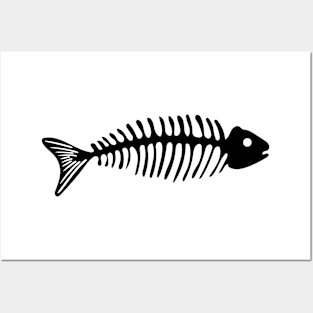 Fish Bone Black - 2 Posters and Art